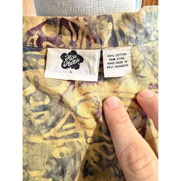 Vintage Men’s Hilo Hattie Face Tapestry Printed Hawaiian Shirt Button Down - Picture 9 of 10